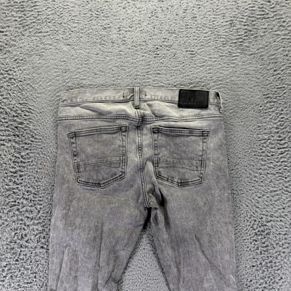 PacSun Jeans Men 32x32 Gray Cotton Denim Skinny Travel Distressed Faded Workwear